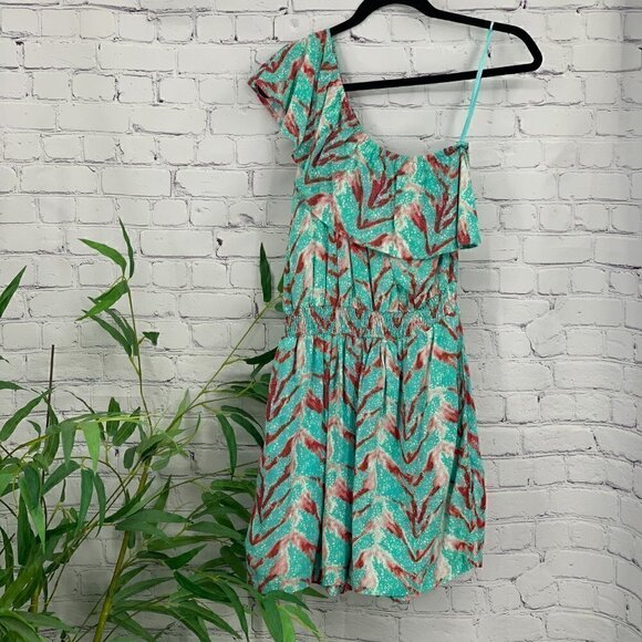 🎉Valija Gatana Multicolor One Shoulder Romper - Picture 7 of 7